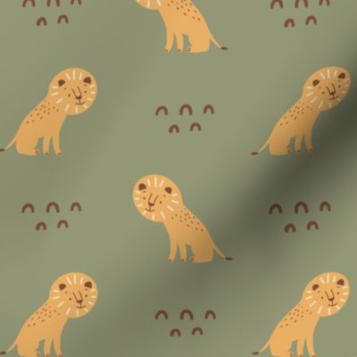 Safari Lions - Green
