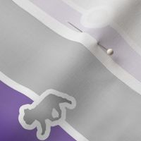 French Bulldog Bead Chain - purple silver