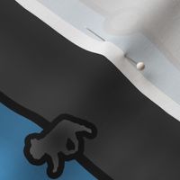 French Bulldog Bead Chain - blue black