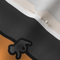 French Bulldog Bead Chain - rust black