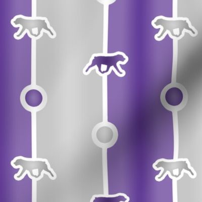 Rottweiler Bead Chain - purple silver