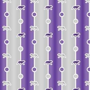 Rottweiler Bead Chain - purple silver