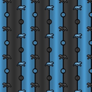 Rottweiler Bead Chain - blue black
