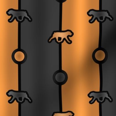 Rottweiler Bead Chain - rust black