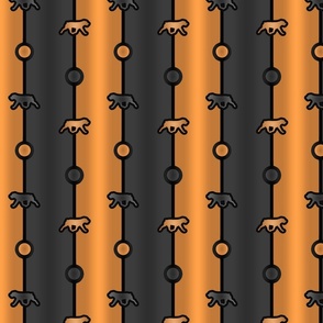 Rottweiler Bead Chain - rust black