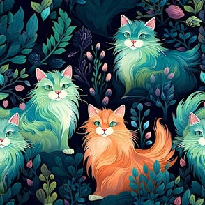 Enchanted Forest Cats Forest