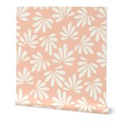 Soft Coral orange and natural white Boho palm by Jac Slade