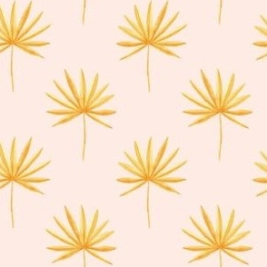 Small watercolor coastal palm leaf yellow and pink for kids, pets and accessories