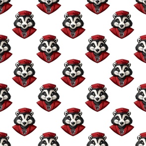 Badgers Mascot | Red & Black & White - School Spirit College Team Cheer Collection