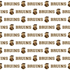Bruins Mascot Text | Brown & Gold - School Spirit College Team Cheer Collection