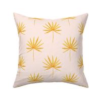 Medium watercolor coastal palm leaf yellow and pink for kids, pets and accessories