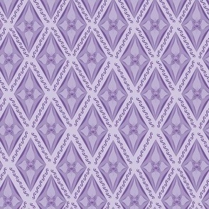MED - Monochromatic Purple Geometric Flowers