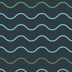 Waves pattern with Pantone mega matter colors