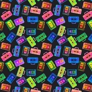 Radical Rainbow Mix Tape Machines - Black