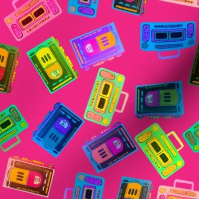 Radical Rainbow Mix Tape Machines - Hot Pink