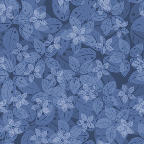 Tropical Floral Blender - Cadet Blue