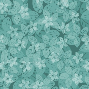 Tropical Floral Blender - Sea Green