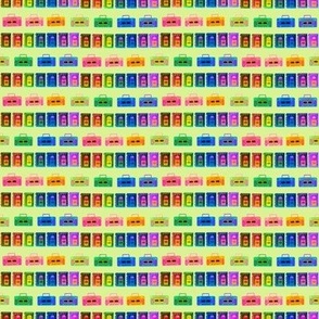 Mixed Rainbow Stripes - Mint