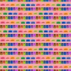 Mixed Tape Rainbow Stripes - Peachy