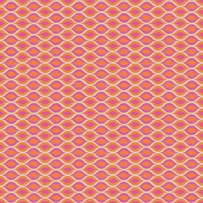 Ogee Ikat Inspired: Horizontal in Orange, Hot Pink and Gold - search jigbuikat01 -small