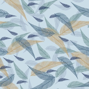 Coastal Chic - Feather Blender - Baby Blue with Blue Grey_ Classic Navy_ Admiral Blue and Dark Ivory