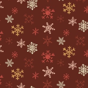 Snowflakes Burgundy