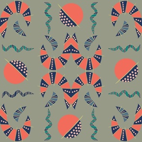 Coastal Chic - Abstract Geometric - Multi-colored