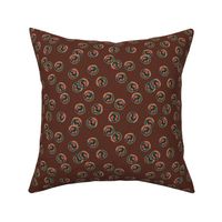 Abstract Circles | Brown | non directional | 6 inch