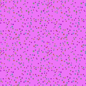 Rainbow Dots Hundreds and Thousands Sprinkles Spots / medium  Pink