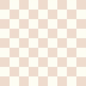 modern geometric checker checkerboard retro nude warm neutral beige white Blush Natural