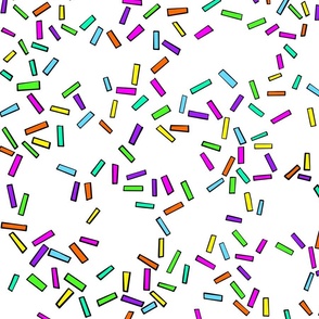 Rainbow Sprinkles Dashes / largePNG