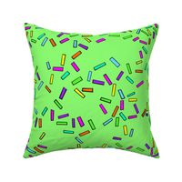Rainbow Sprinkles Dashes Icecream Topping / large Green