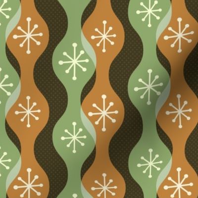 Snowflake Streams Ochre x Green - Medium