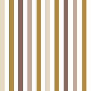 Small chocolate and coffee  stripes - FABRIC