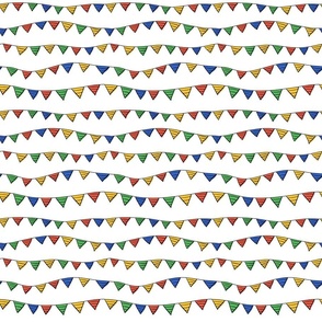  Bunting  Garland V2 - Colorful Celebration Party Decor in Stripes or Birthday Party - Small