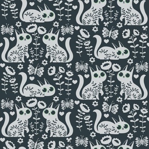 cats garden Pantone Mega Matter dark medium scale