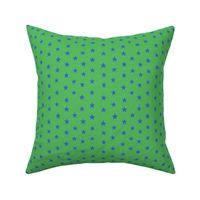 Stars Doodle V2 - Green and Blue Shining Sparkling Stars Childrens Decor - Small