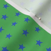 Stars Doodle V2 - Green and Blue Shining Sparkling Stars Childrens Decor - Small