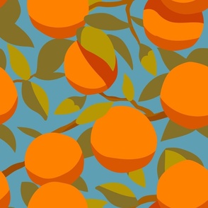 Oranges on a tree