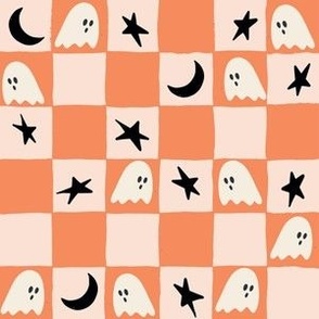 Halloween dream checkerboard orange