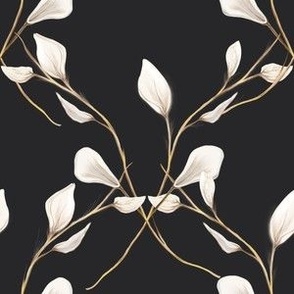 [Medium] Realistic Flowers Braided on branches (Large Wallpaper)