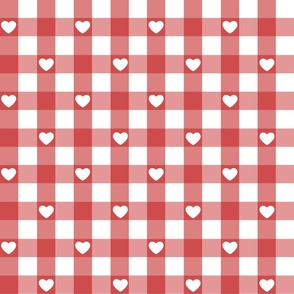 Gingham Heart - Red