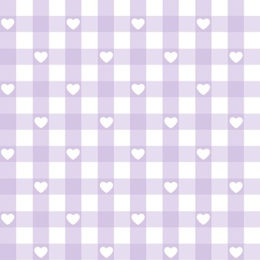 Gingham Heart - Purple