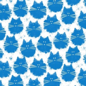 cat - fluffer cat bluebell - cute fluffy cats - cat fabric