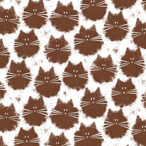 cat - fluffer cat cinnamon - cute fluffy cats - cat fabric