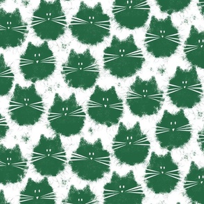 cat - fluffer cat emerald - cute fluffy cats - cat fabric