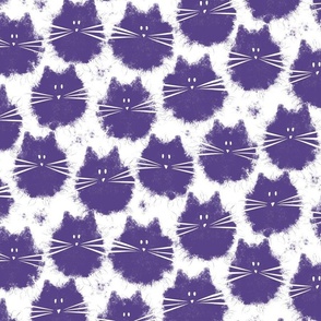 cat - fluffer cat grape - cute fluffy cats - cat fabric