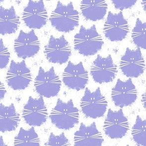 cat - fluffer cat lilac - cute fluffy cats - cat fabric