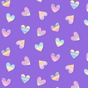 spray hearts purple