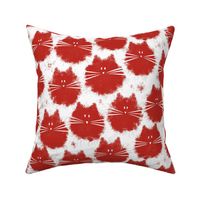 cat - fluffer cat poppy red - cute fluffy cats - cat fabric